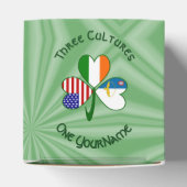 アゾレス諸島アイルランドUSAシャームロックパーソナライズされた国旗 フェイバーボックス (上部)