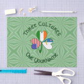 アゾレス諸島アイルランドUSAシャームロックパーソナライズされた国旗 薄葉紙 (クラフト)