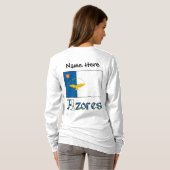 アゾレス諸島パーソナライズされた国旗 Tシャツ (裏面フル)