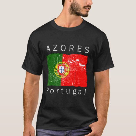アゾレス諸島ポルトガル国旗Iラブポルトガル Tシャツ (正面)