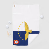 アゾレス諸島国旗のゴルフタオル ゴルフタオル (インサイチュ)