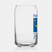 アゾレス諸島国旗の青 ガラス缶 (右)