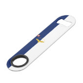 アゾレス諸島国旗ステンレス鋼ボトルオープナー スピード栓抜き (正面アングル)