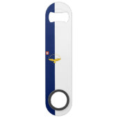 アゾレス諸島国旗ステンレス鋼ボトルオープナー スピード栓抜き (裏面)