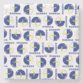 アゾレス諸島国旗 ストーンコースター (正面)