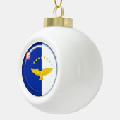 アゾレス諸島国旗 セラミックボールオーナメント (右)