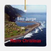 アゾレス諸島：サンジョルジェパノラマクリスマスオーナメント セラミックオーナメント (裏面)