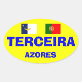 アゾレス諸島 – テルセイラユーロスタイルオーバルマグ 楕円形シール (正面)