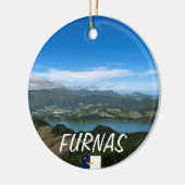 アゾレス諸島:ファーナスカスタムクリスマスオーナメント セラミックオーナメント (左)