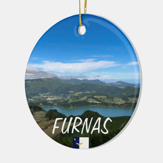アゾレス諸島：ファーナスカスタムクリスマスオーナメント セラミックオーナメント (左)