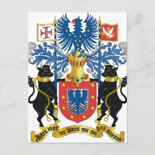 アゾレス諸島（ポルトガル）紋章 ポストカード (正面)