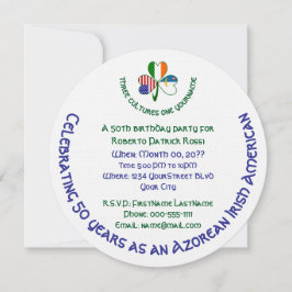 アゾレス・アイリッシュ・アメリカン・シャムロック誕生日 招待状