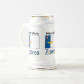 アゾレス・アゾーレン旗 個人名入れ ビールジョッキ (正面左)