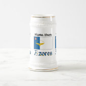 アゾレス・アゾーレン旗 個人名入れ ビールジョッキ (中央)