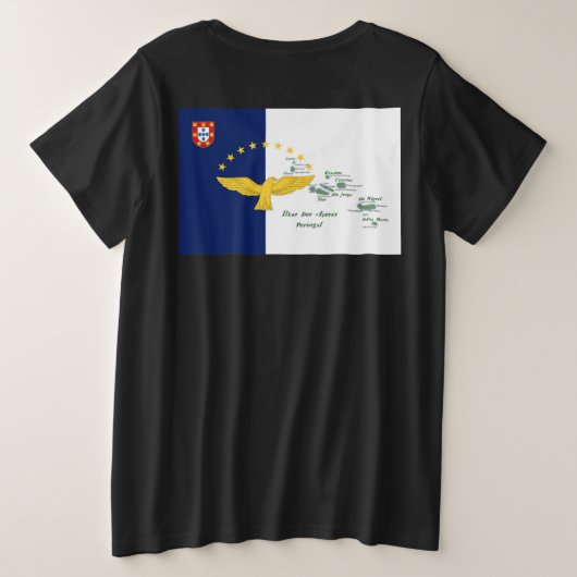 アゾレス プラスサイズTシャツ (デザイン裏面)