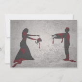 アゾンビ結婚式招待状 招待状 (裏面)