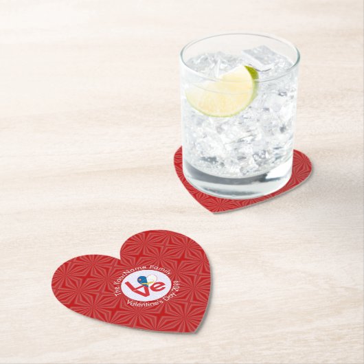 アゾーレンラブハース国旗のバレンタパーソナライズされたイン ペーパーコースター (インサイチュ)