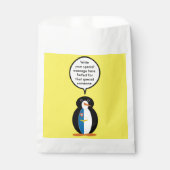 アゾーレ語でペンギンパーソナライズされた語 フェイバーバッグ (正面)