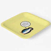 アゾーレ語でペンギンパーソナライズされた語 ペーパープレート (傾斜あり)