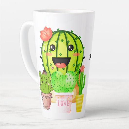 アゾ最高のナのお母さんに感謝 カフェラテマグ (左アングル)