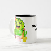 アゾ最高のナのお母さんに感謝 ツートーンマグカップ (正面左)