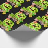 アゾ最高のナのお母さんカスタマイズの母ギフトブラック ラッピングペーパー (角)