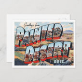 アゾ絵を描ナの砂漠のヴィンテージ ポストカード (正面/裏面)