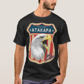 アタカパ部族先住民アメリカインディアンプライドリスペクト Tシャツ (正面)