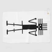 アタカマの巨大ジオグリプの象徴、古代ナスカペルー ゴルフタオル (横)