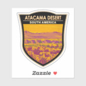 アタカマデザートサンセットサウスアメリカトラベルヴィンテージ シール (シート)