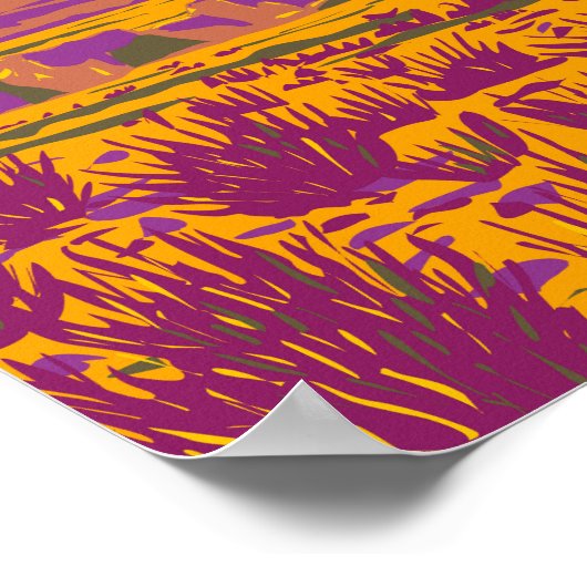 アタカマデザートサンセットサウスアメリカトラベルヴィンテージ ポスター (角)