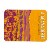 アタカマデザートサンセットサウスアメリカトラベルヴィンテージ マグネット (横)