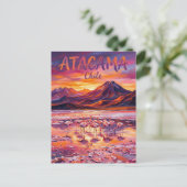 アタカマ塩湖 チリ ポストカード (スタンド正面)