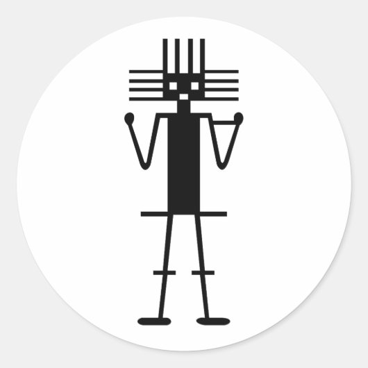 アタカマ巨大なジオクリッペのシンボル古代ナスカ・ペルーa ラウンドシール (正面)