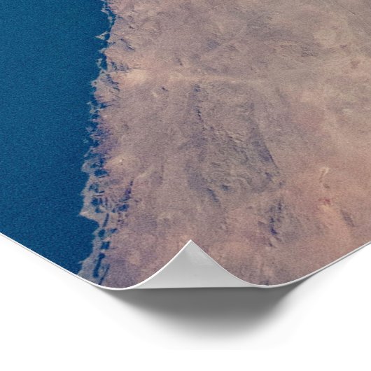 アタカマ砂漠とアンデスの塩フラッツ ポスター (角)