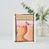 アタカマ砂漠の冒険の旅行ポスター。 ポストカード (スタンド正面)