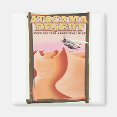 アタカマ砂漠の冒険の旅行ポスター。 マグネット (正面)