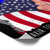 アタキシアテレンジエクタシア認識度アメリカ国旗の青 ポスター (角)