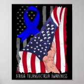 アタキシアテレンジエクタシア認識度アメリカ国旗の青 ポスター (正面)