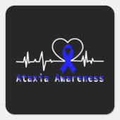 アタキシア認識度ハートビートウォリアサポートTシャツ スクエアシール (正面)