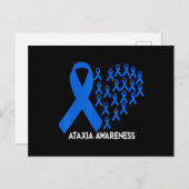 アタキシア認識度ブルーリボンギフトTシャツ31 ポストカード (正面/裏面)