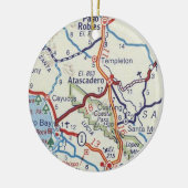 アタスカデロCAヴィンテージマップ セラミックオーナメント (左)