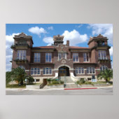 アタスコサカウンティコートハウスジョルダンドンテキサス州 ポスター (正面)