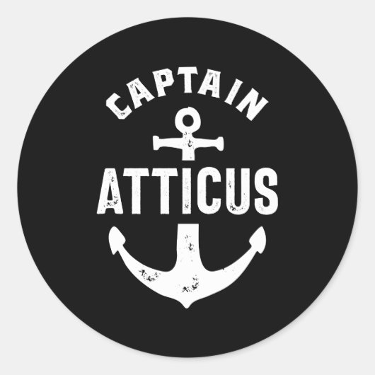 アタチカスパーソナライズされた名誕生日ギフト ラウンドシール (正面)