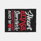 アタックサバイバーフォート懸命と赤リボンを獲得 フリースブランケット (正面(横))