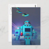 アタックハガキのロボットおもちゃ ポストカード (正面/裏面)