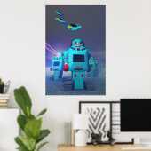 アタックプリントのロボット玩具 ポスター (ホームオフィス)
