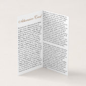 アタナシアンクレード – 祈りの言葉カード 名刺 (内部)