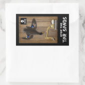 アタバスカタールサンズダック山 長方形シール (バッグ)