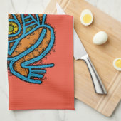 アタビー女神先住民タイノ記号  キッチンタオル (四つ折り)